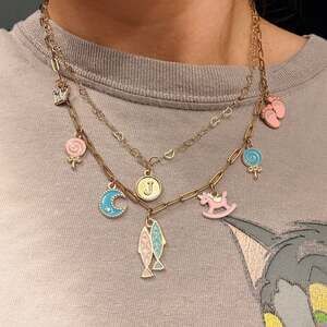 Gender reveal  Charm Necklace
